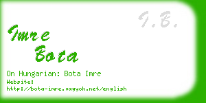 imre bota business card